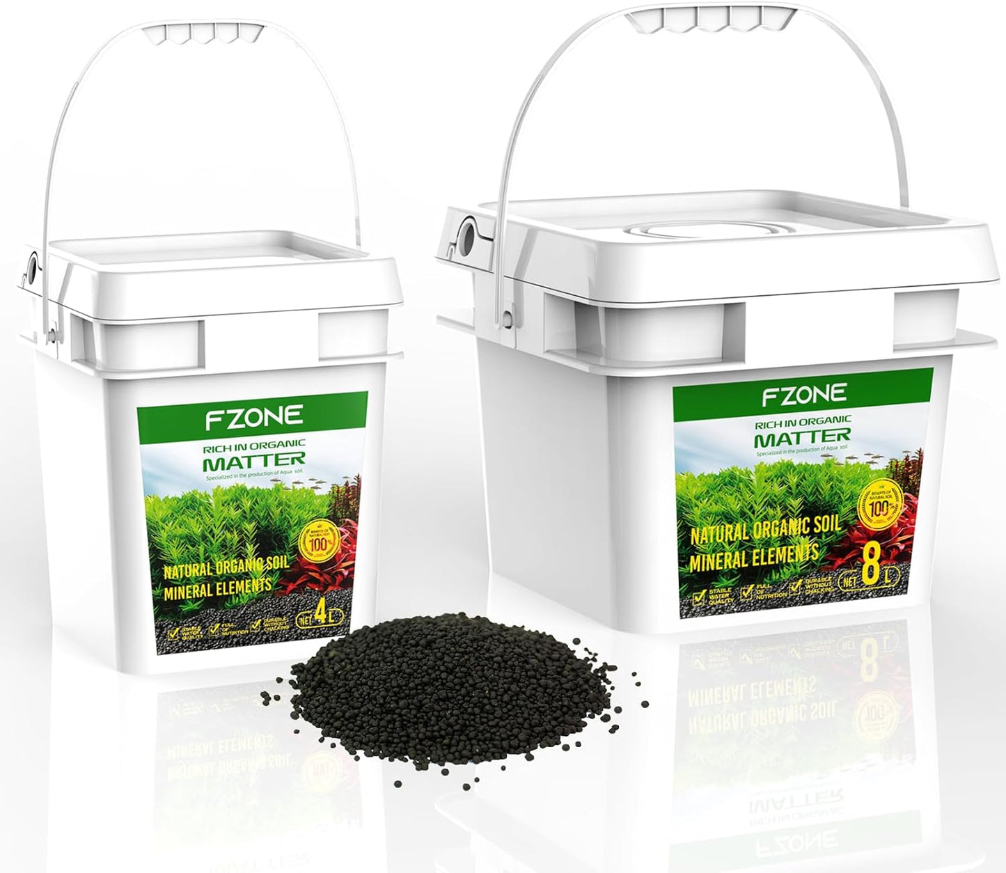 Nutrient-Rich Aquarium Soil for Planted Tanks - 8L Black