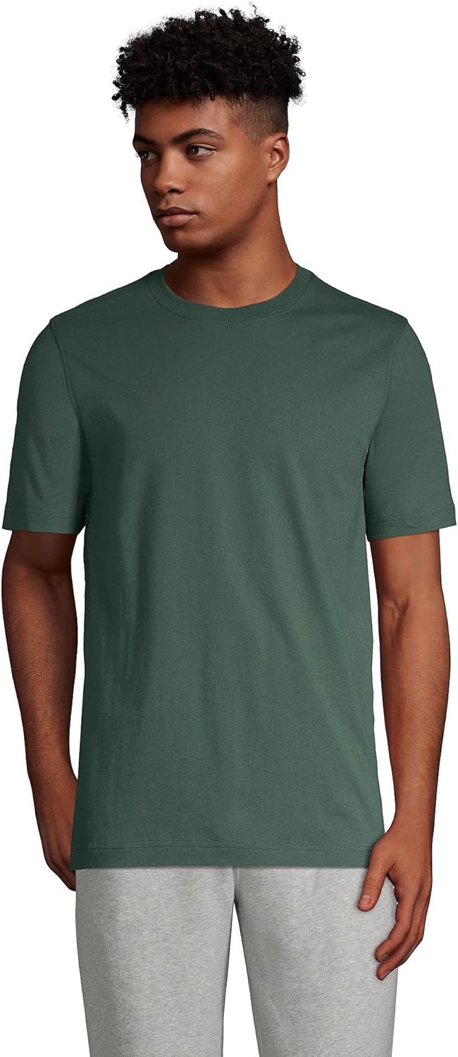Lands' End Men's Super-T Short Sleeve T-Shirt for Comfort