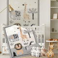 4 Piece Woodland Forest Animals Crib Bedding Set - Soft Neutral