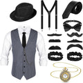 1920s Mens Costume for Men Roaring Outfit with Accessories - Full Set