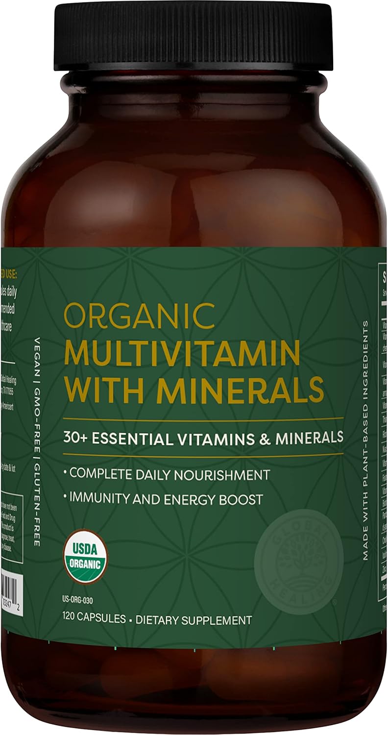 USDA Organic Multivitamin for Women & Men - 120 Capsules