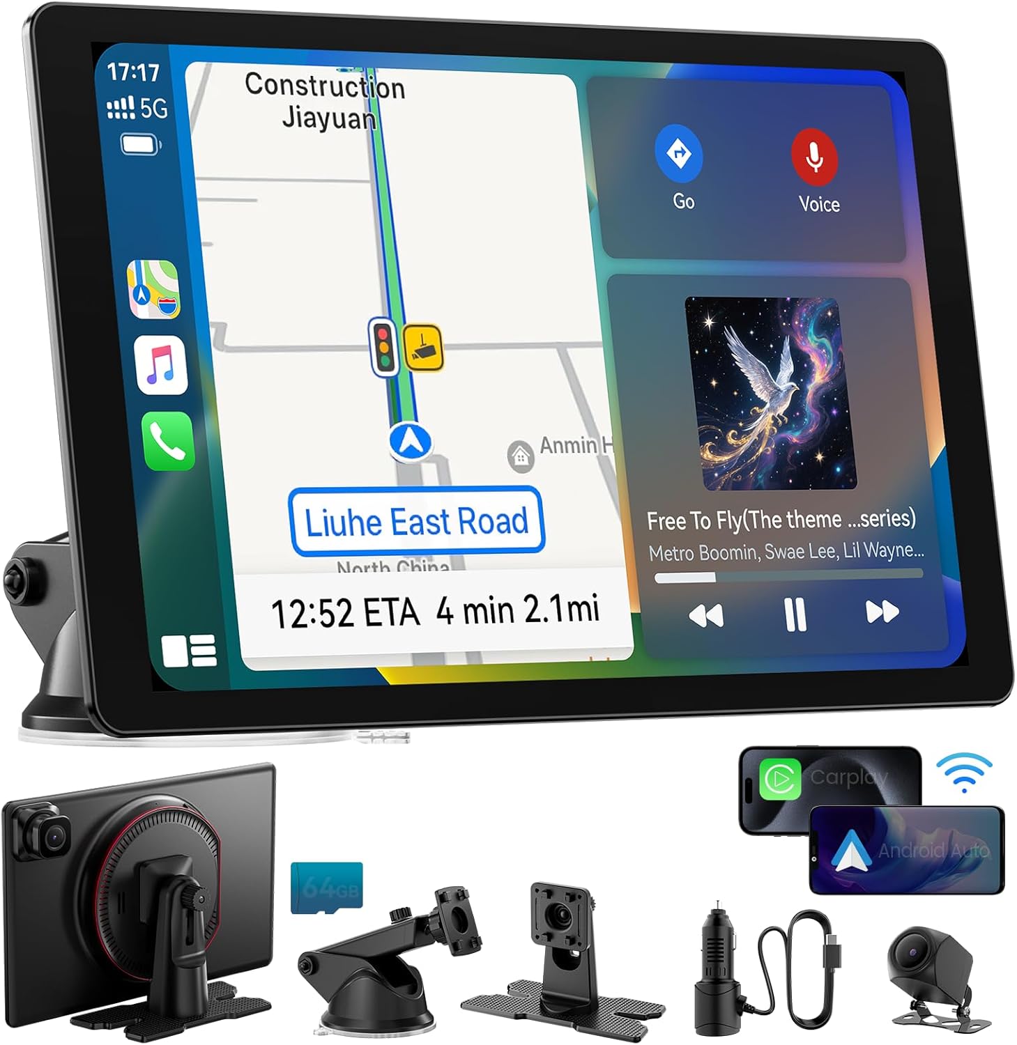 11 Inch Ultra-Slim Wireless Apple CarPlay Screen for Cars