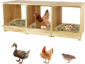 Nesting Boxes for Chickens 3 Compartments - Wall Mount Nest Box