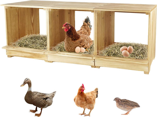 Nesting Boxes for Chickens with 3 Compartments for Hens
