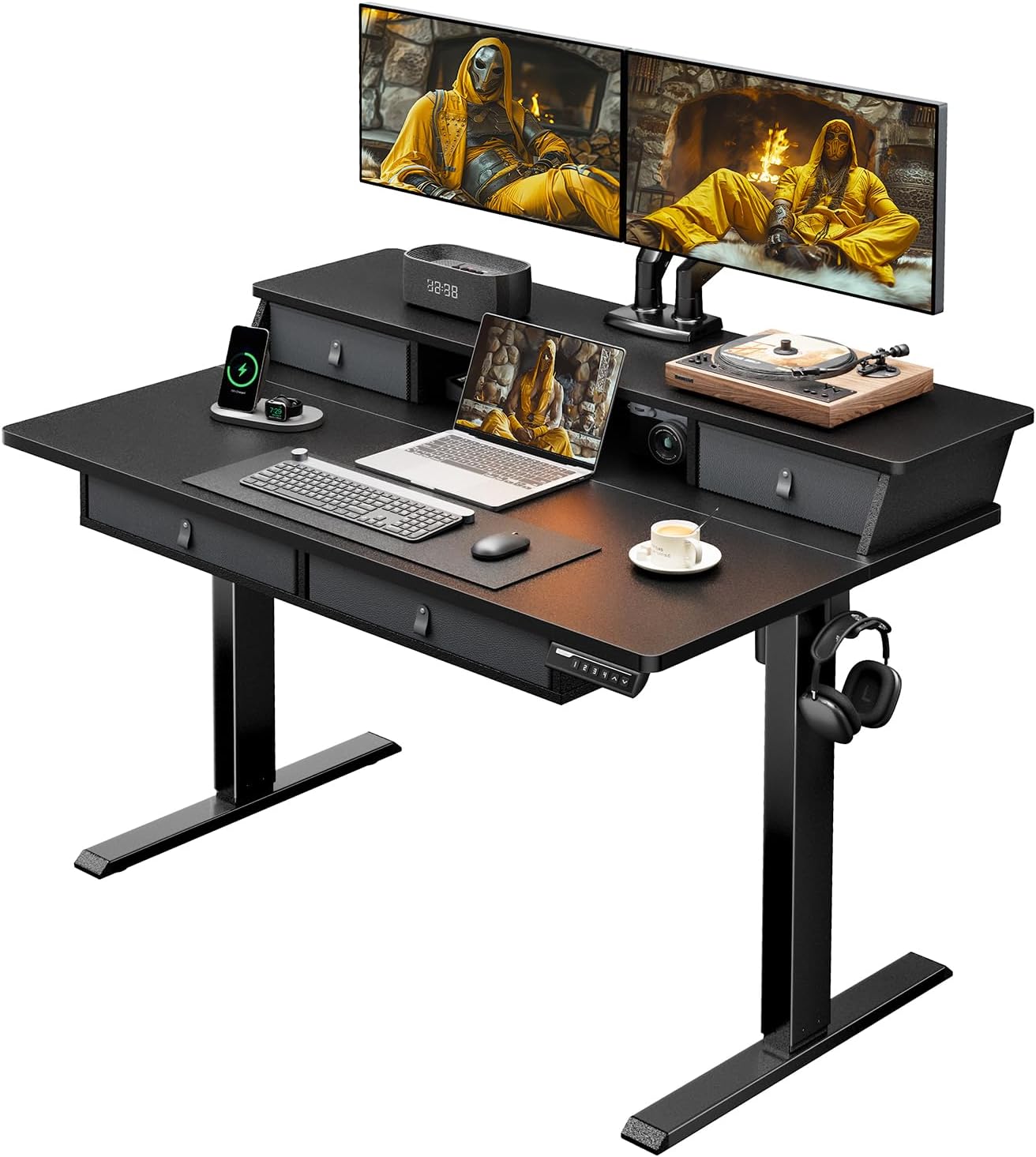 ErGear Standing Desk with Drawers for Home Office Setup