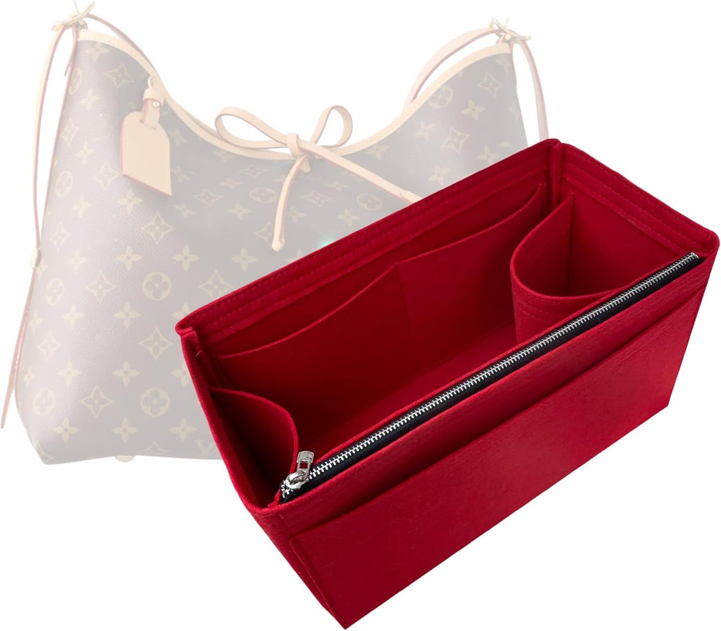 Purse Organizer for Lv Carryall Bag - Premium Felt Insert