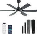 Ceiling Fans with Lights 52 in - 3-Color Dimmable LED, Remote & App