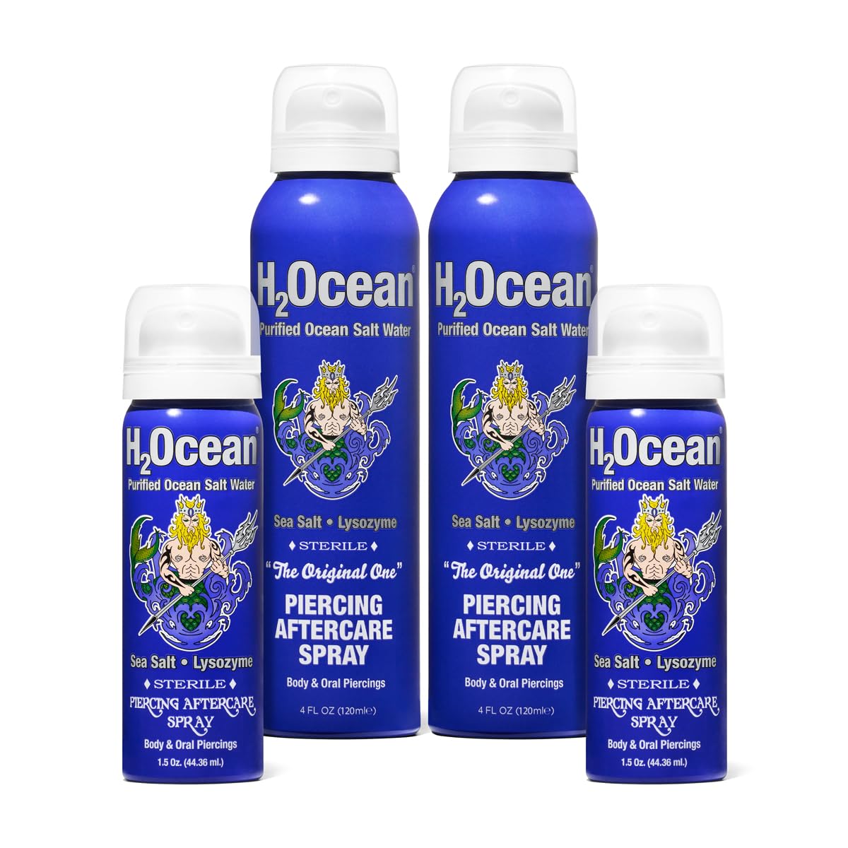 H2Ocean Piercing Aftercare Spray Bundle for Fast Healing