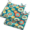 Indoor Outdoor Waterproof Square Chair Cushion 18in x 18in - 2 Pack