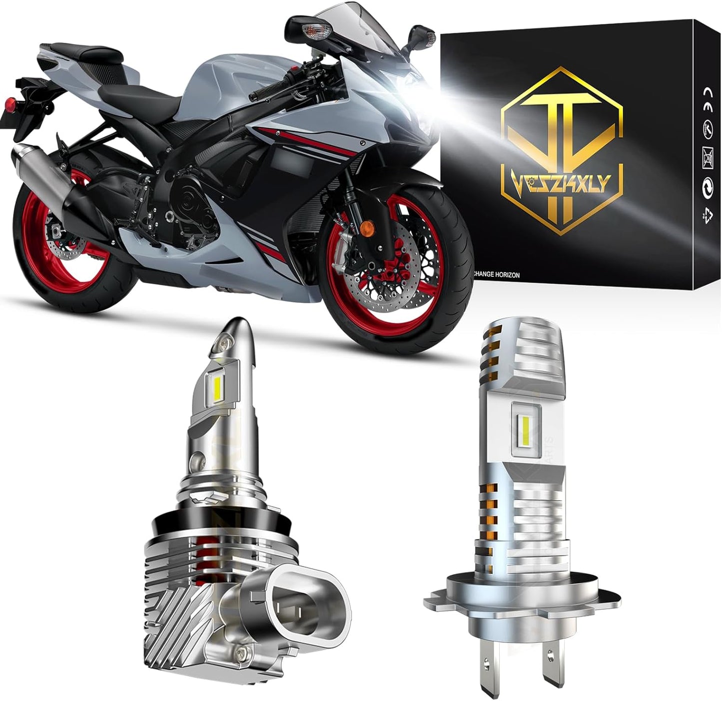 Compatible Suzuki GSXR 600 750 Headlights with H7 H11 Bulbs