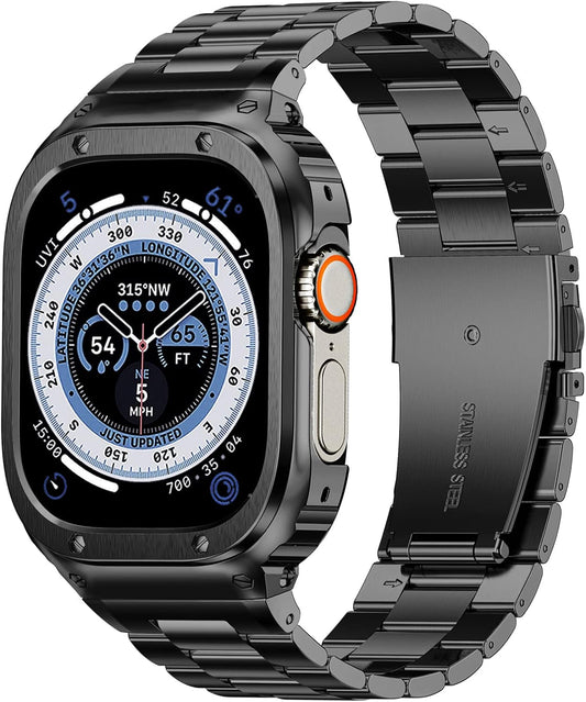 Stylish Stainless Steel Apple Watch Band & Bumper