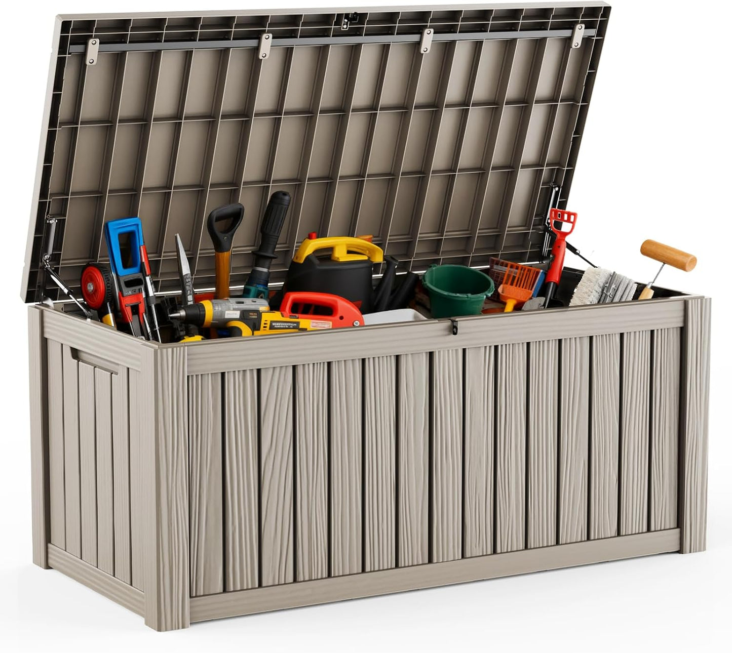 DRATO 120 Gallon Large Deck Box for Outdoor Storage Solutions
