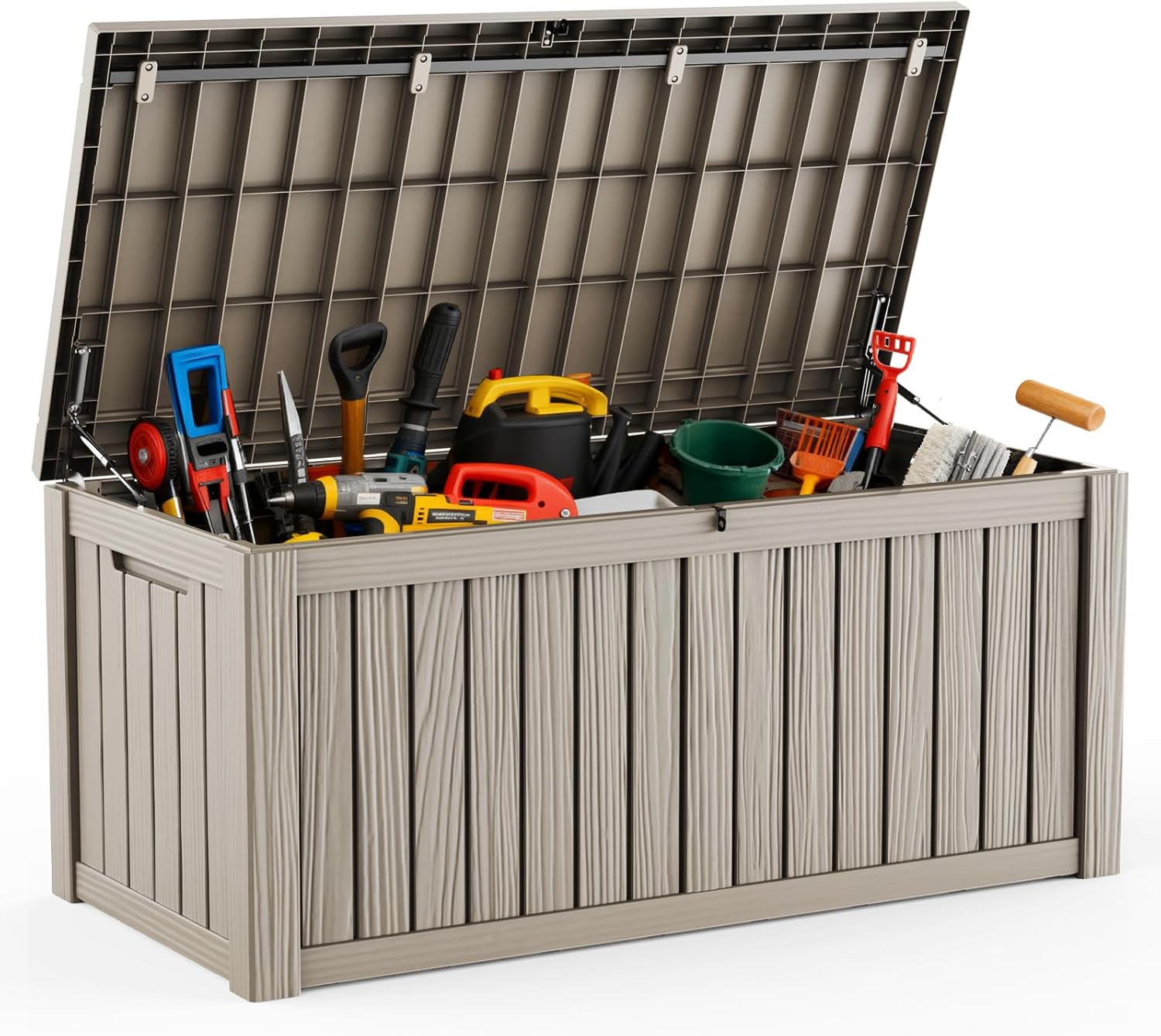 DRATO 120 Gallon Large Deck Box for Outdoor Storage Solutions
