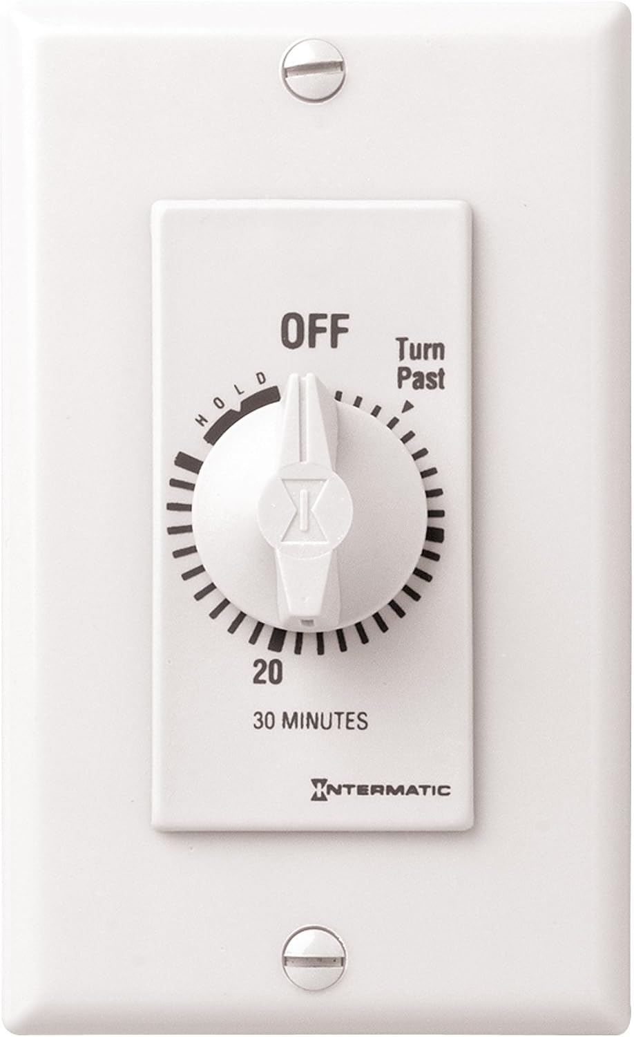 Intermatic FD30MHW 30-Minute Spring-Loaded Wall Timer for Lights