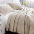 Queen Quilt Set 90in x 90in Camel - Soft Washed All-Season Quilt