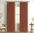 100% Blackout Shield Linen Look Pinch Pleated Curtains - Full Blackout