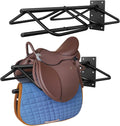 2 Pack Saddle Rack with Pad Bar for Horse - Heavy Duty Wall Mounted