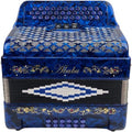 34-Key Accordion 3412 GCF (Blue) - Handcrafted 3-Switch Beginner