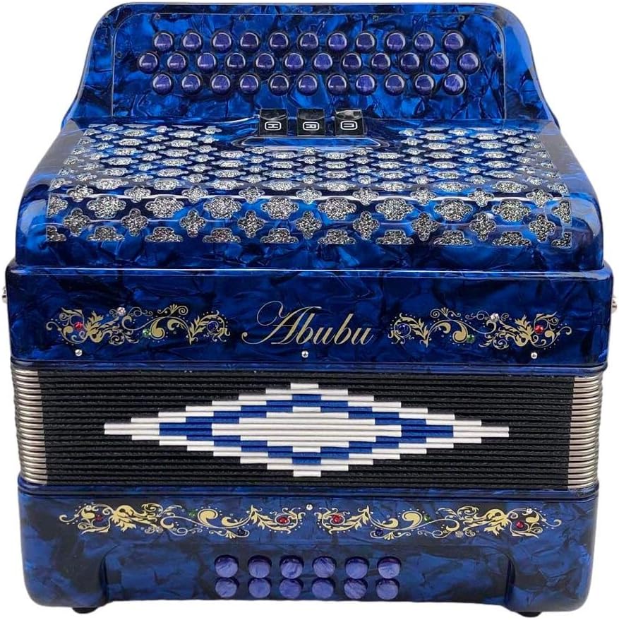 34-Key Accordion 3412 GCF for Music Lovers with Hard Case