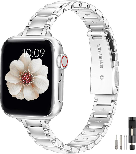 Sleek Stainless Steel Apple Watch Band by MioHHR