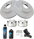 TRQ Front Brake Pad & Rotor Kit Compatible with 1999-2004 Jeep Grand