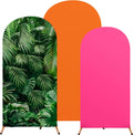 Set of 3 Hawaii Spandex Arch Backdrops 4ft 5ft 6ft - Rose Red Orange