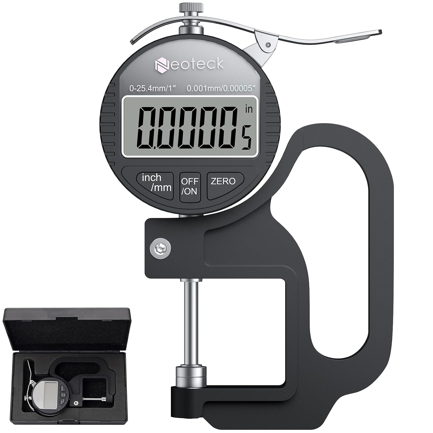Neoteck Digital Thickness Gauge for Precise Measurements of 1in