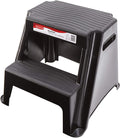 2-Step Molded Plastic Step Stool - Compact Stable Reach