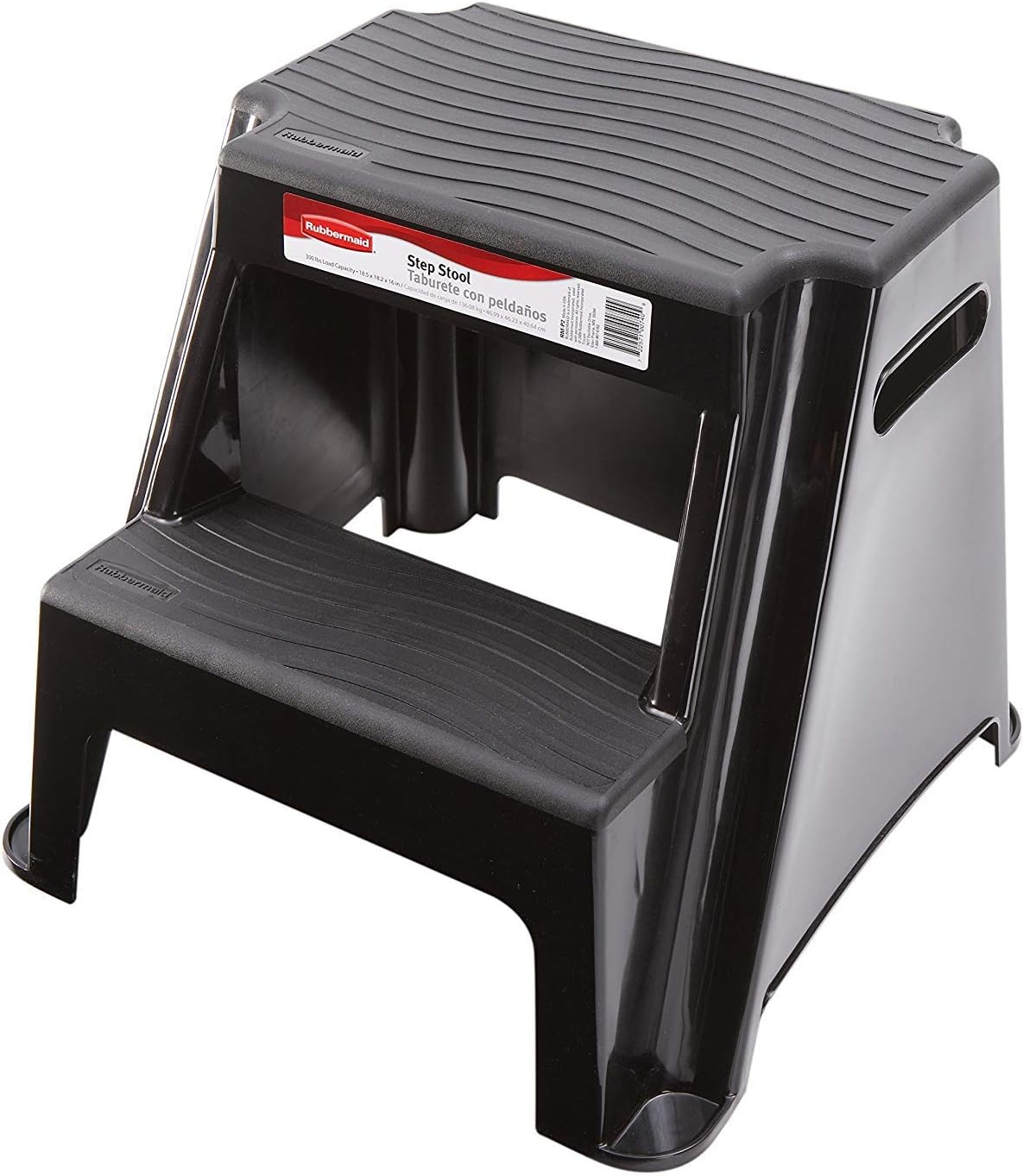 Rubbermaid 2-Step Lightweight Plastic Step Stool for Home Use