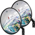 Convex Safety Mirror 24 in 2-Pack - Wide Angle Corner View
