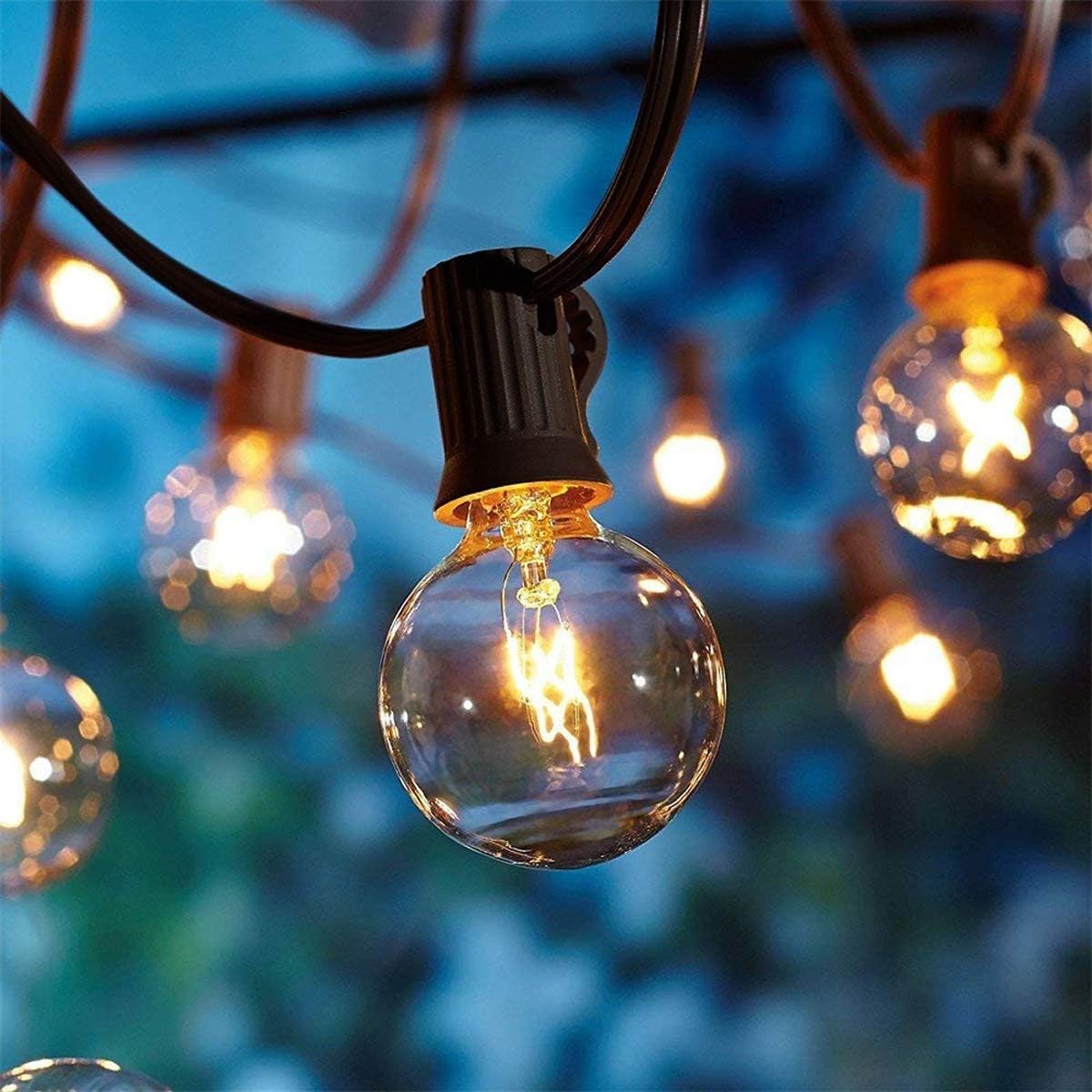 50 Feet Patio String Lights with 53 Edison Globe Bulbs for Decor