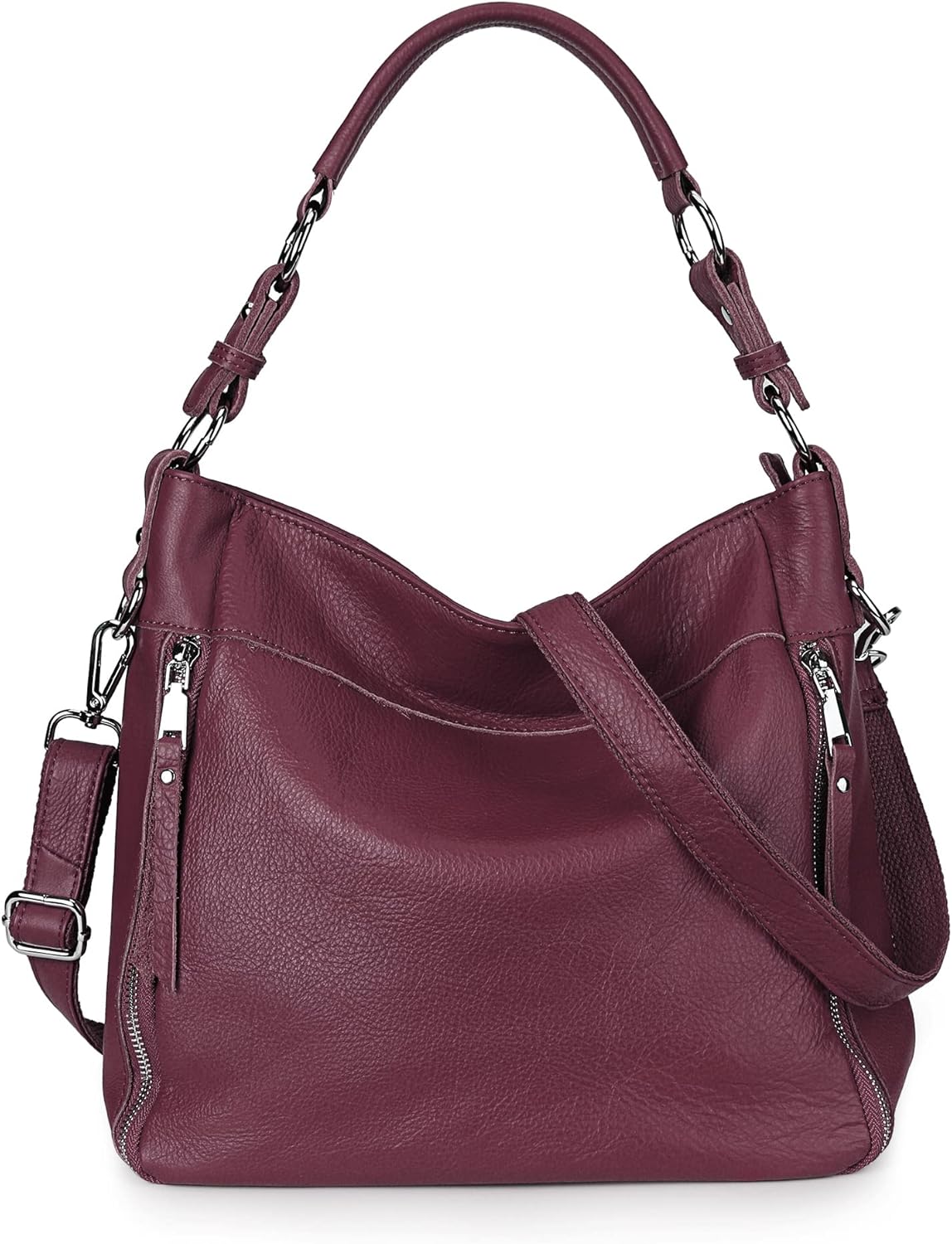 YALUXE Genuine Leather Shoulder Bags for Women - Stylish Hobo