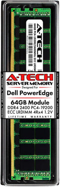 A-Tech 64GB DDR4 2400MHz ECC LRDIMM for Dell PowerEdge - Reliable