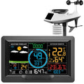 Weather Station Wireless Indoor Outdoor with Rain Gauge - Color LCD