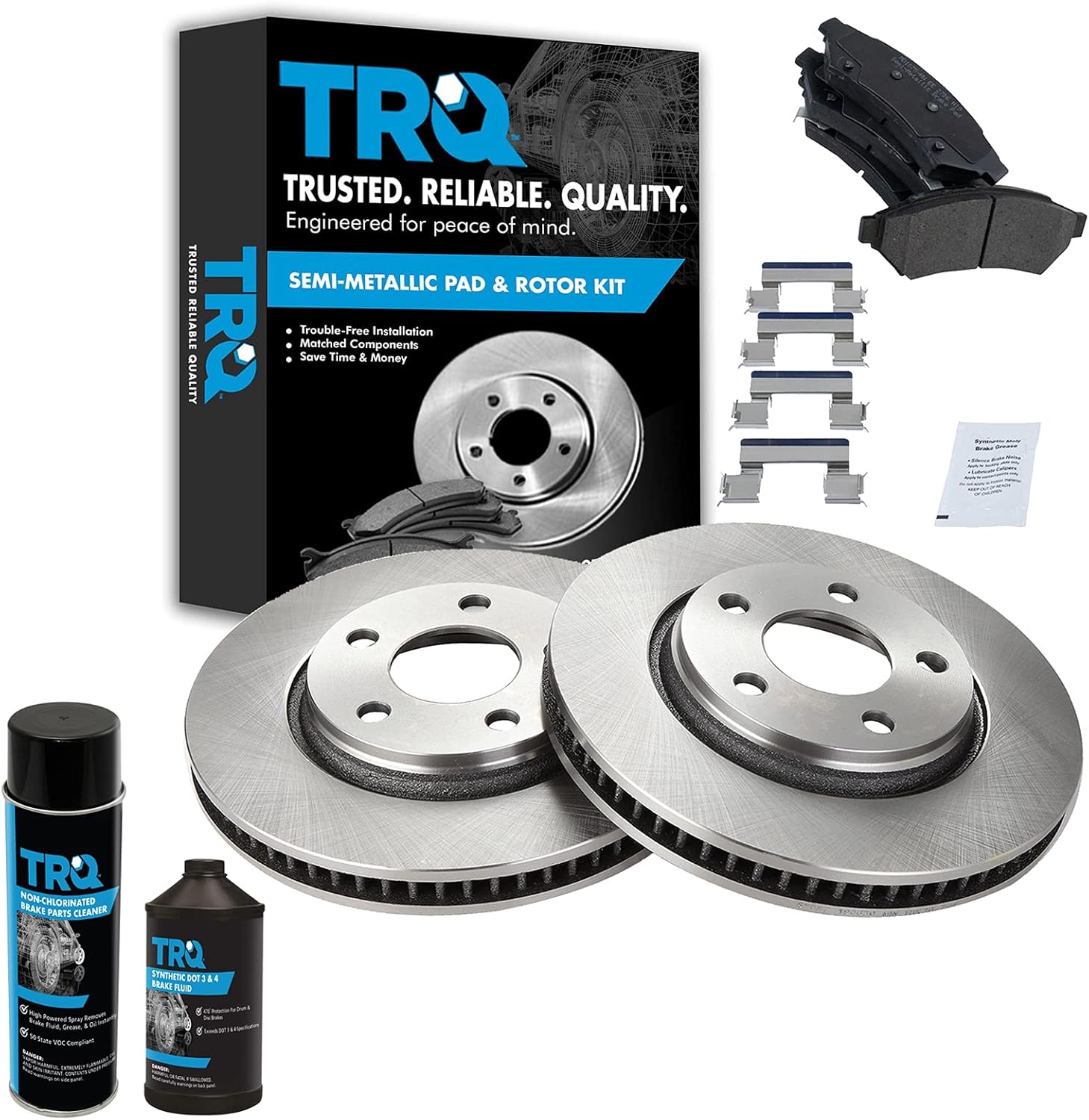 TRQ Front Brake Pad & Rotor Kit for 2005-2008 Buick LaCrosse