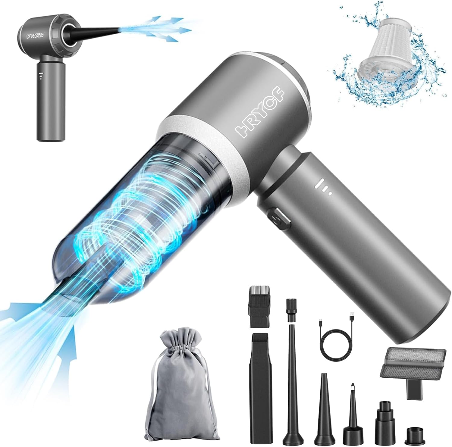 Powerful Cordless Car Vacuum with 20000Pa Suction for All Needs