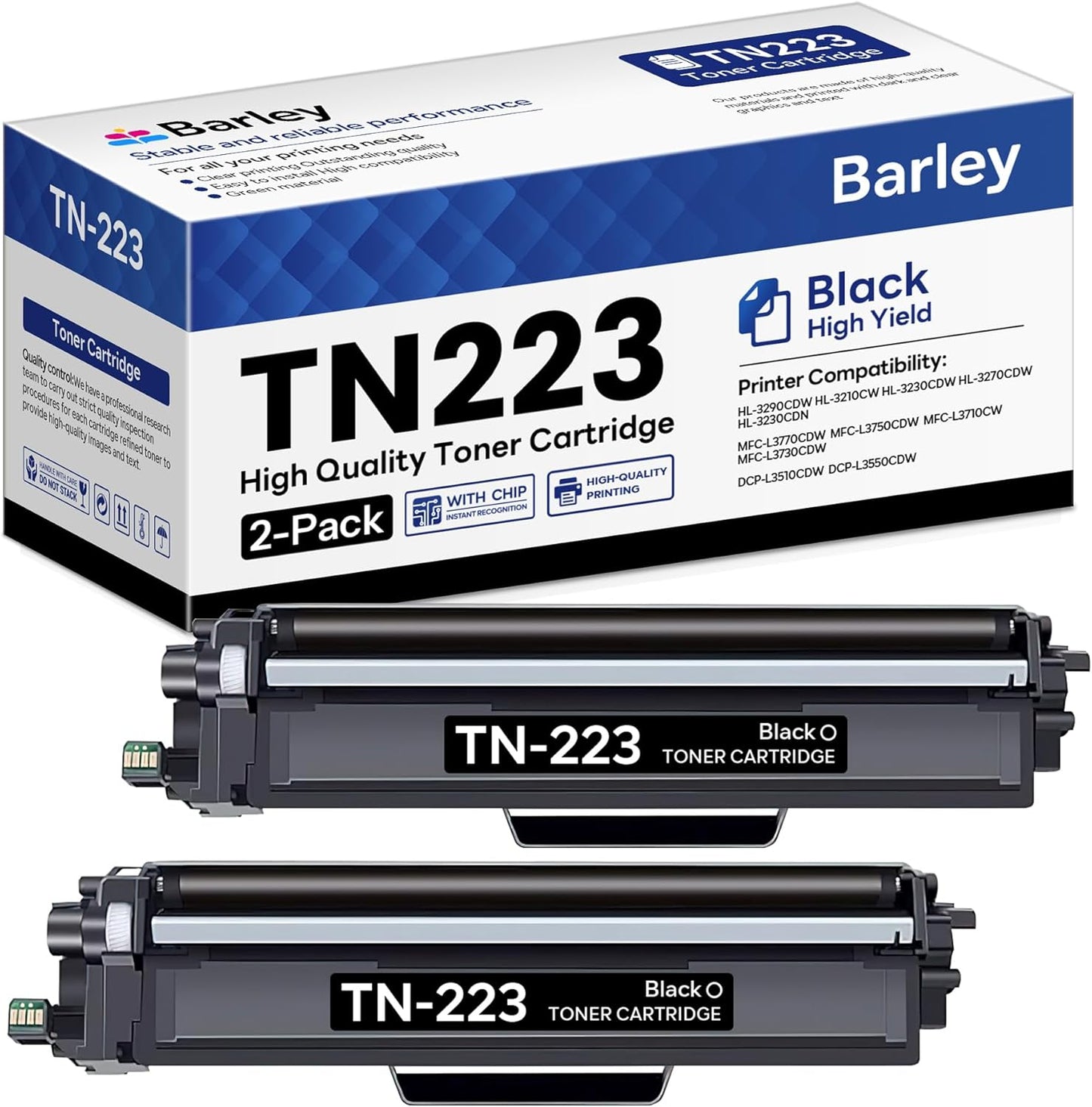 TN223 Black Toner Cartridge Replacement for Brother Printers