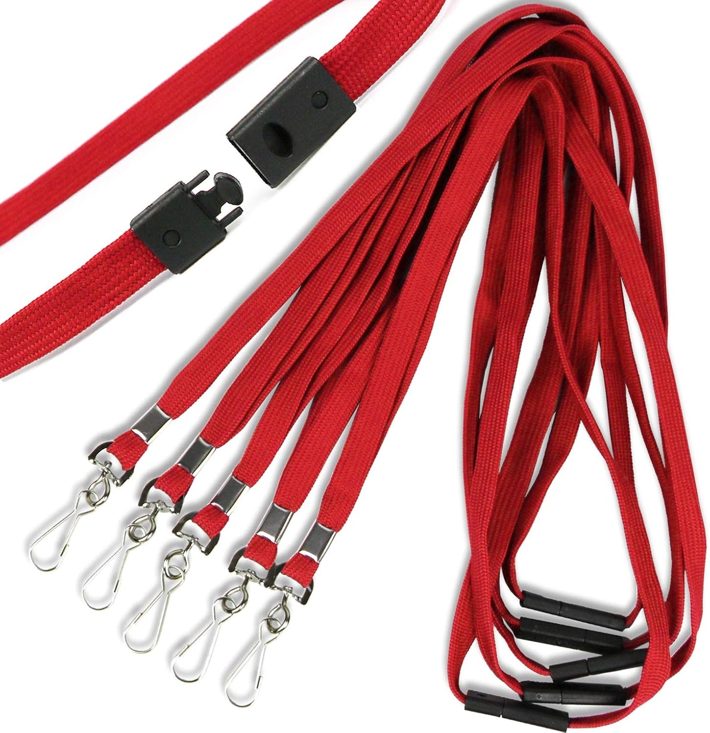 Premium Breakaway Lanyards for ID Badges - Bulk Pack of 50