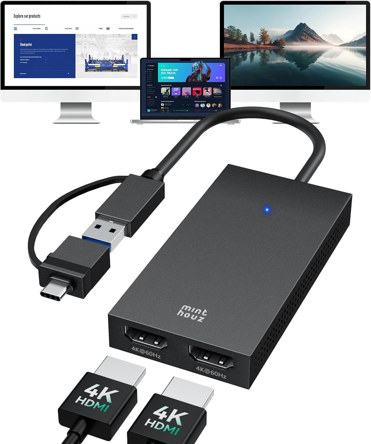 4K HDMI Splitter for Dual Monitors - Enhance Your Productivity