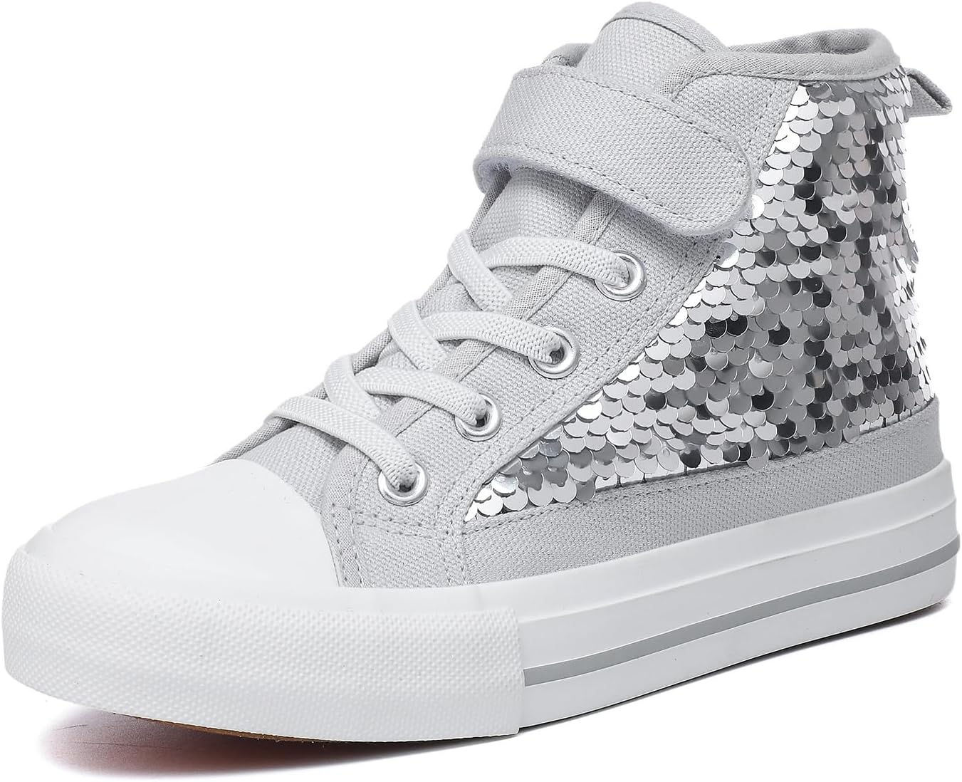 Zoroadke Kids Sparkle Sequins High Top Casual Shoes for Fun