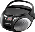 Portable Top Loading CD Boombox with AM/FM Radio - Compact CD Player