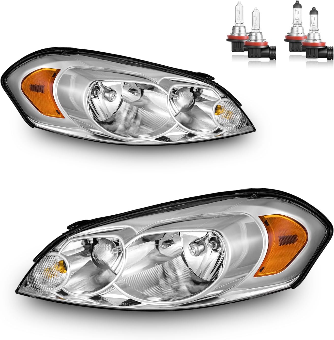 Headlight Assembly with Bulbs for 2006-2013 Chevy Impala Models