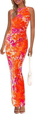 PRETTYGARDEN Floral Mesh Bodycon Maxi Dress - Elegant Wedding Guest 20