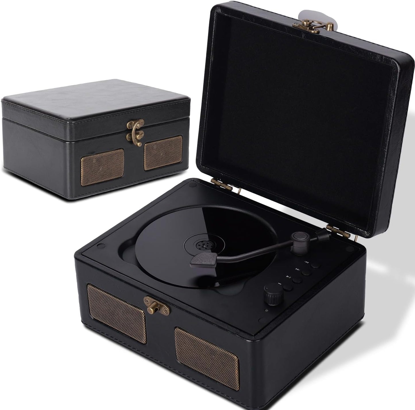 RetroBeat Vintage Portable Music Box CD with Bluetooth Speakers