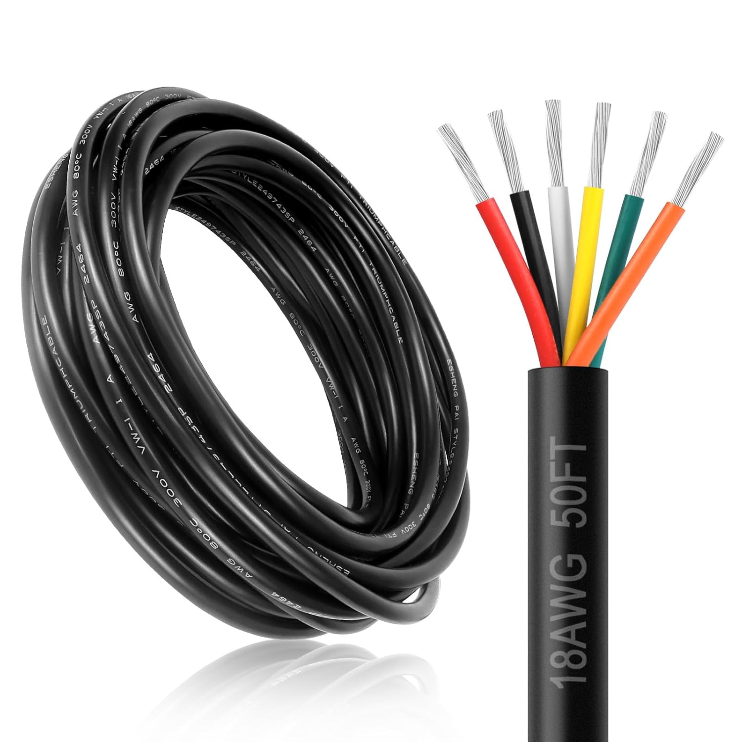 18 Gauge 6 Conductor Electrical Wire for Versatile Applications