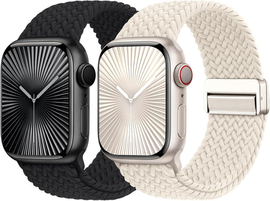 Magnetic Braided Solo Loop: Stretchy Nylon Sports Band
