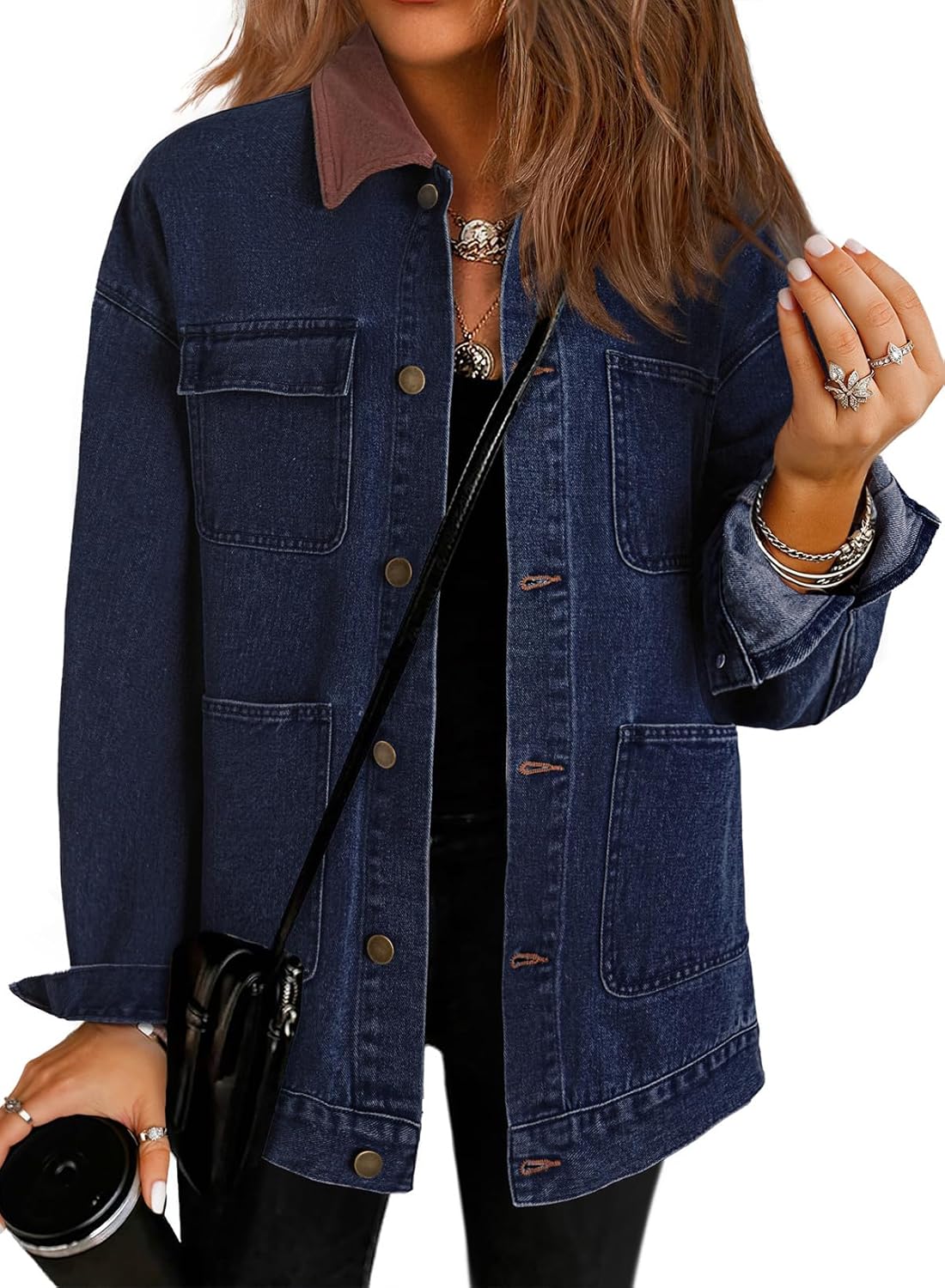 Trendy Fall Fashion Jean Jacket for Women - Oversized Denim Coat