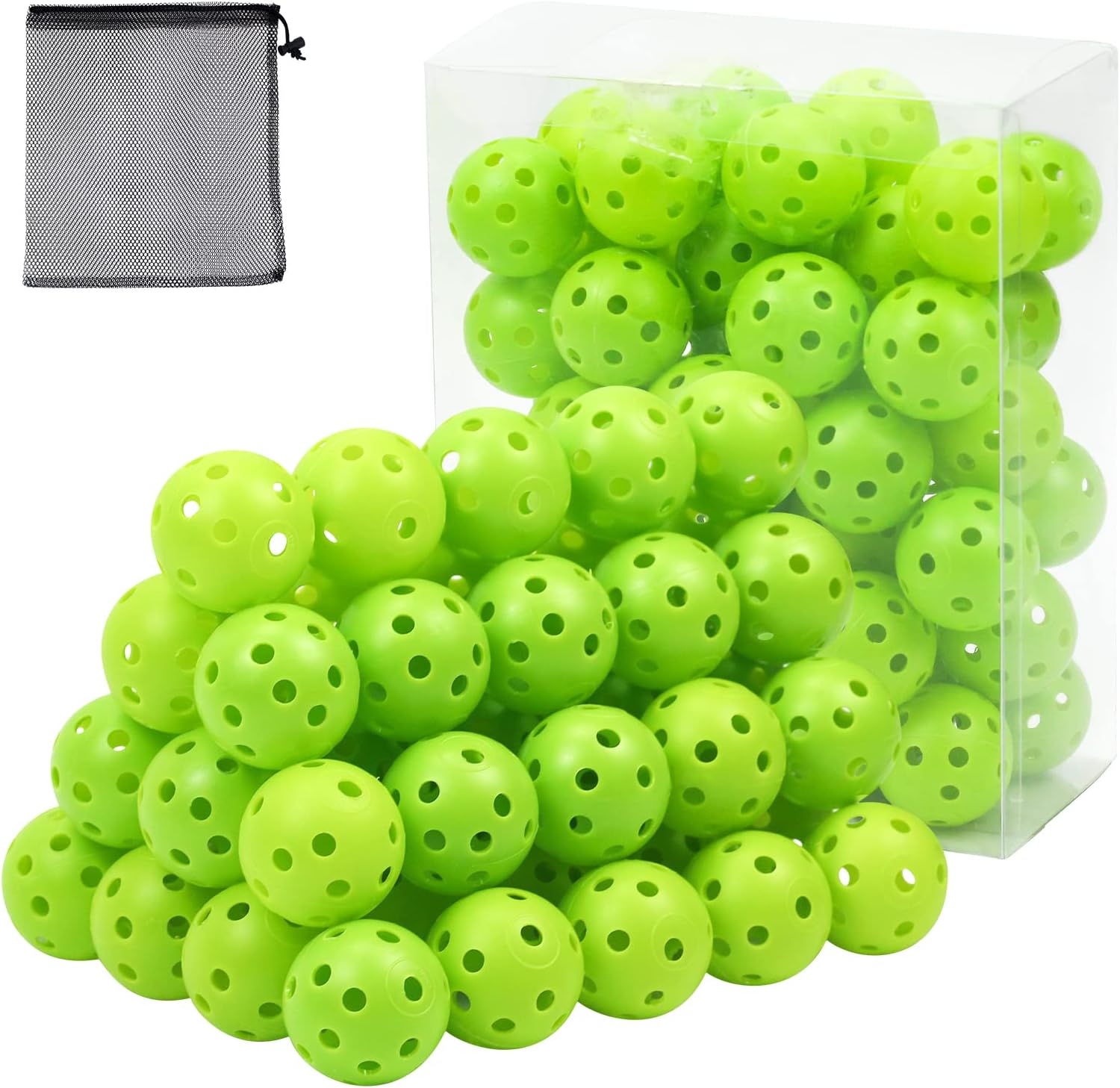 Practice Golf Balls Set with Mesh Bag - Limited Flight for Indoor & Outdoor Use!