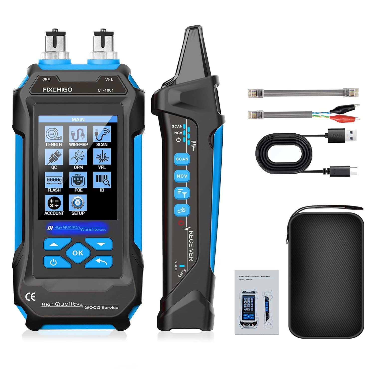 10 in 1 Network Cable Tester for CAT5 CAT6 Ethernet RJ11 RJ45