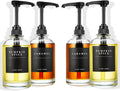 Coffee Syrup Dispenser Set with 1/4oz Pump, 4 Pack Glass Bottles